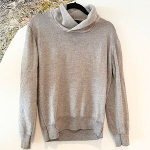 Mario Gilbert extra fine wool Gray Cowl Neck Sweater XL made in Italy